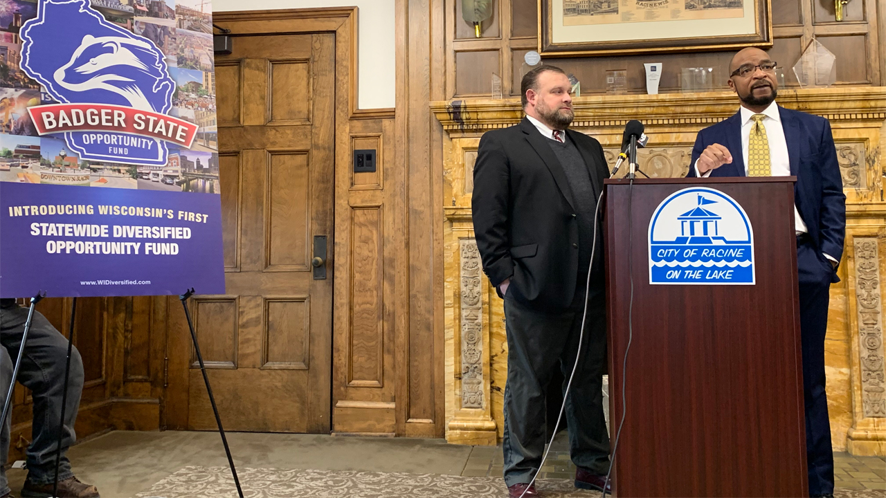 RE-Spotlight-012020-city-of-Racine Racine Mayor Cory Mason and chief innovation officer William Martin.