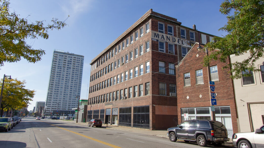 SR-ET-Insurance-012020 American Family’s new downtown Milwaukee office will be located in the 110-year-old former Mandel printing building near the northwest corner of West McKinley Avenue and North Dr. Martin Luther King Jr. Drive.