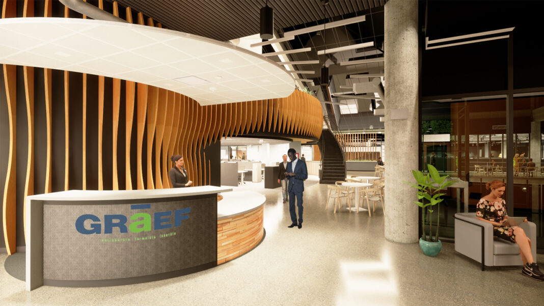 SR-Graef-012020-Graef-USA-Inc Rendering of GRAEF-USA Inc.’s new office space in downtown Milwaukee.