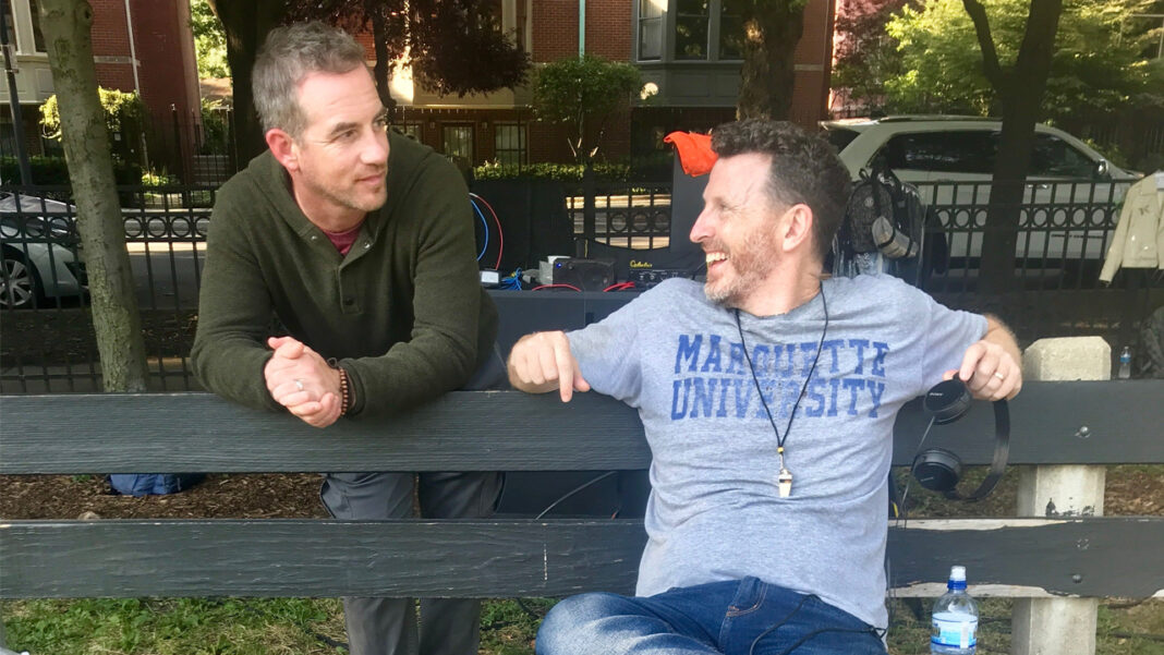 LE-Good-Life-Neugent-0201720-Contributed Gerry Neugent, left, with “Work in Progress” director Tim Mason.