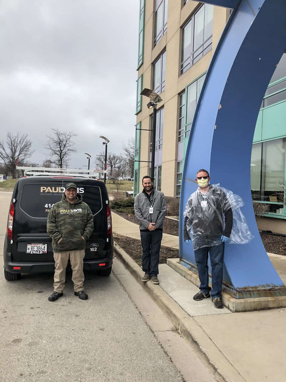 Paul Davis Restoration donates N95 face masks to staff at Children's Milwaukee - group photo