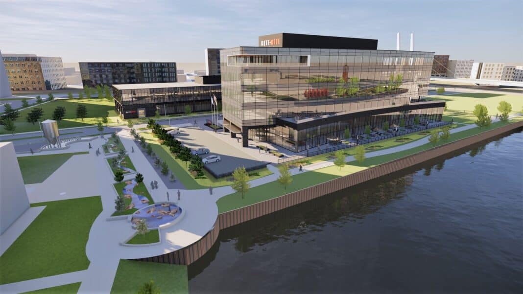 Rite-Hite headquarters in Reed Street Yards. Rendering: Eppstein Uhen Architects Rite-Hite headquarters in Reed Street Yards. Rendering: Eppstein Uhen Architects