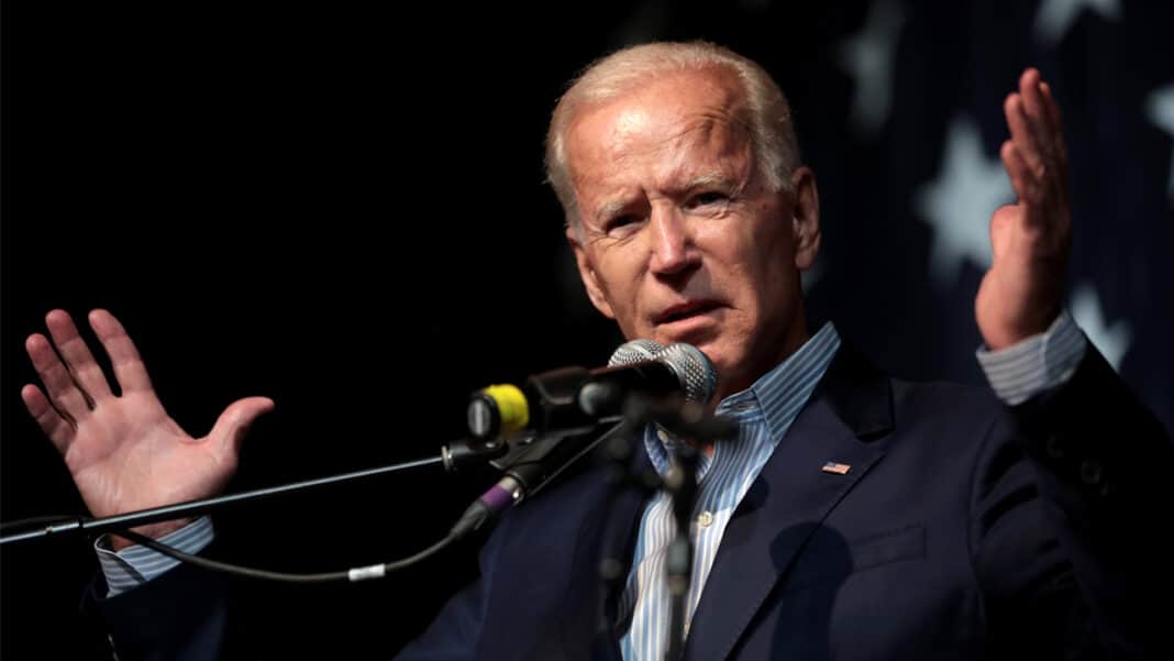 joe-biden-shutterstock_1747932749 Former Vice President of the United States Joe Biden speaking with attendees at the 2019 Iowa Democratic Wing Ding at Surf Ballroom in Clear Lake, Iowa.