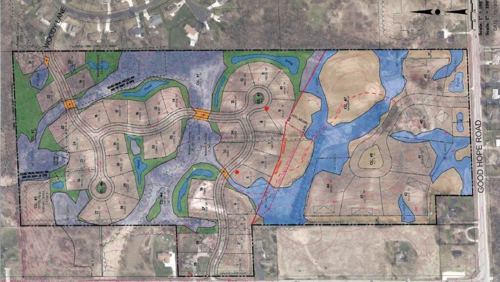 Site of longplanned subdivision on Good Hope Road in Menomonee Falls