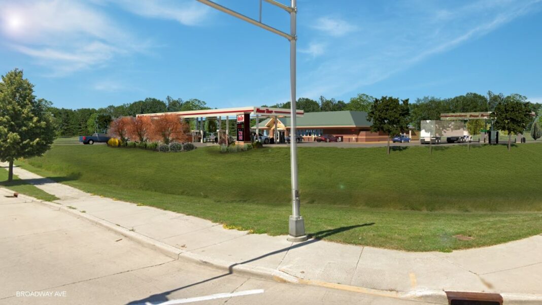Rendering of the proposed Kwik Trip northwest of Business Drive and Broadway Avenue. (City records) Rendering of the proposed Kwik Trip northwest of Business Drive and Broadway Avenue. (City records)