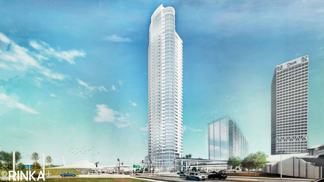 View from N Lincoln Memorial Drive and E Michigan St. Rendering: Rinka View from N Lincoln Memorial Drive and E Michigan St. Rendering: Rinka