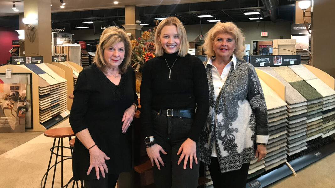 COV-Banking-Carpet-Town-USA,-Inc.1-West-Allis-Submitted-12142020 Carpet Town USA, Inc. owner Wendy Werner, designer Lauren Frank and designer Dianne Adam.